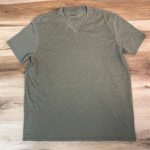 Lucky Brand V Neck T Shirt Mens Large Venice Burnout Olive Green - Picture 1 of 8