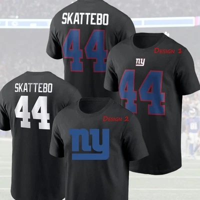 GILDAN HOT - Cam Skattebo #44 New York Giants Black 2025 Player Name & Number For Fans