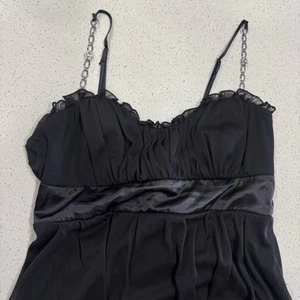 Y2k Speechless Womens Layered Black Babydoll Mini Dress L Formal HOCO Whimsigoth - Picture 1 of 10