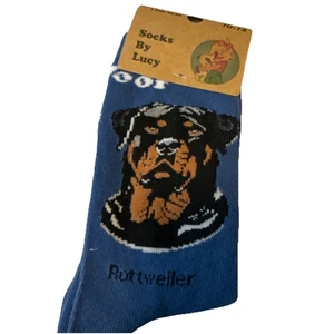 New socks By Lucy 10-13 Dog Socks Rottweiler great gift for a dog lover - Picture 1 of 5