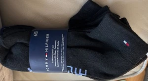Tommy Hilfiger Men’s women’s Socks 5-11 Black Cushion Quarter Cut BNWT - Picture 1 of 3