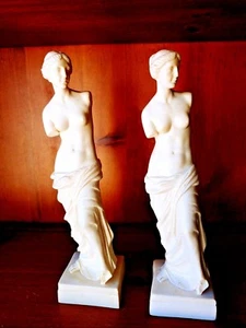 Estatua de mármol vintage Venus de Milo A Santini Italia Afrodita ▬ JUEGO DE MANTO ❤️m17 - Imagen 1 de 10