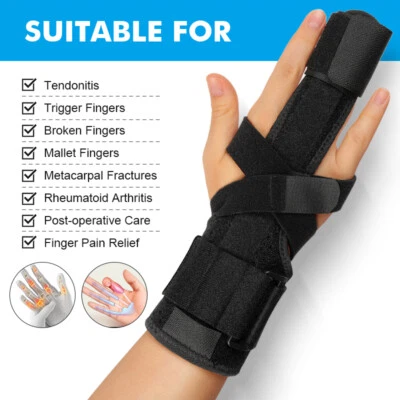 Finger Trigger Splint Hand Brace Straightening Curved Locked Mallet CFR Unisex - Image 1 of 4