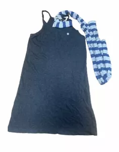 Scotch R'Belle Kids Girls Grey Summer Dress And Navy Striped Scarf Age 4-12 Year - Picture 1 of 2