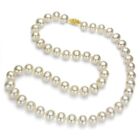 Pearl Strand Necklace 14k Yellow Gold 11-14mm White Round Freshwater Pearl 18''
