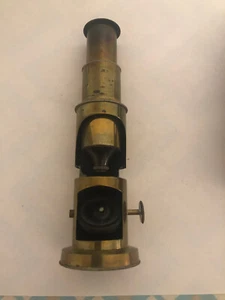 Antique 1930s English Brass Scientists Field Microscope/ With Solid Boxwood Case - Picture 1 of 4
