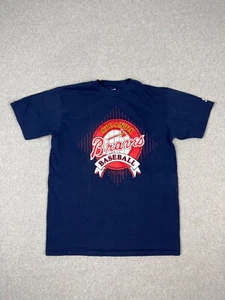 Vintage Atlanta Brave Hemd Herren L Blau Starter 91 Kurzarm Made USA - Bild 1 von 10