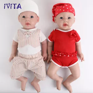 20'' Adorable Big Boy&Girl Full Silicone Doll Reborn Baby Lifelike Newborn Doll - Picture 1 of 5