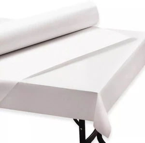 Paper Banquet Roll 100m x 1.20m White Protective Disposable Table Clothes Roll - Picture 1 of 7