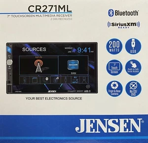 NEW Jensen CR271ML 2-DIN Digital Media Car Stereo with Bluetooth - Picture 1 of 4