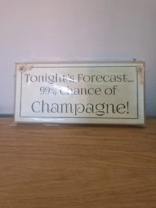 BN & Sealed Shabby Chic Champagne Sign - Picture 1 of 3