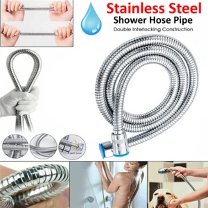 Tubo flessibile bagno acciaio inox extra lungo portatile soffione doccia 118" - Foto 1 di 12