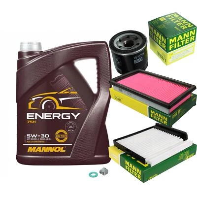 MANN Inspektionspaket 5 L MANNOL Energy 5W-30 für Nissan Tiida Schrägheck 1.6 - Bild 1 von 4