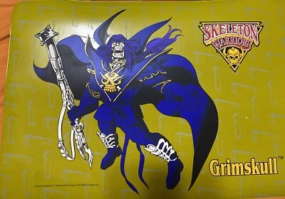 SKELETON WARRIORS: GRIMSKULL Dinner  Vinyl Placemat Rare (1994) Playmates - Image 1 of 2