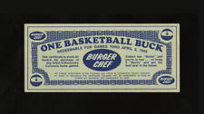 1968-69 KETUCKY COLONELS ABA TICKET COUPON DOWNTOWNER BURGER CHEF LOUISVILLE KY 
