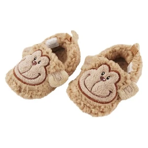 INFANT BOYS RISING STAR BROWN MONKEY SLIPPERS   SIZE 6-12 MO - Picture 1 of 1