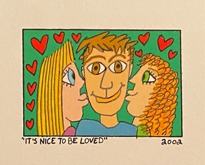 James RIZZI: original Druck "IT’S NICE TO BE LOVED“, 3D overrun - Bild 1 von 2