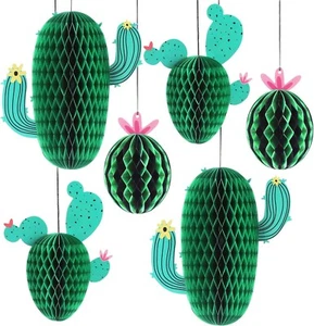 KatchOn Centrotavola Cactus da Appendere Confezione 6 Decorazioni per Feste Cactus - Foto 1 di 2