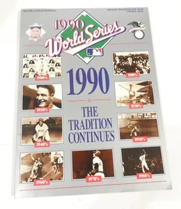 1990 WORLD SERIES OFFICIAL PROGRAM MAJOR LEAGUE BASEBALL - Picture 1 of 2