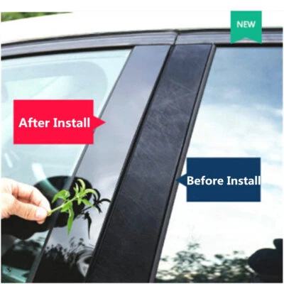 8 piezas postes de pilar de ventana de puerta negro brillante cubierta embellecedor B para Hyundai Elantra 11-16 Foto 1 de 4