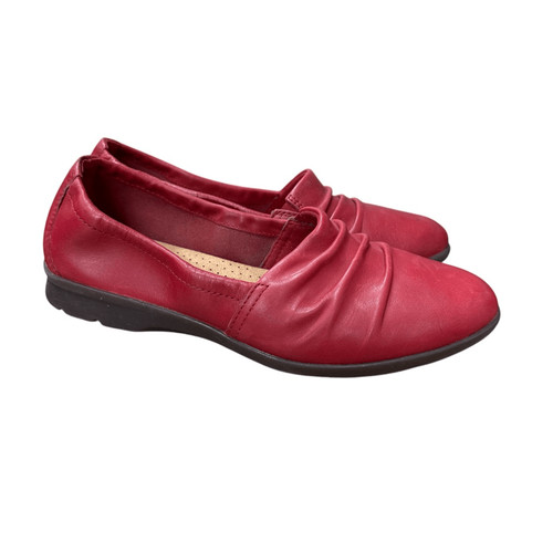 Ballerine donna Clarks Jenette rosso rubino in pelle taglia 7