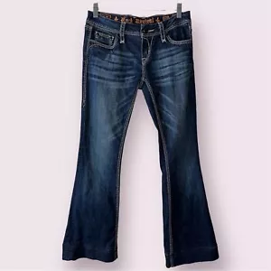 Rock Revival Women’s Celine Flare Low Rise Bejeweled Jean Size 27 - Picture 1 of 15