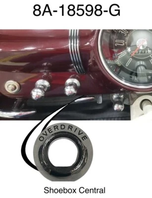 Anillo de ajuste de bisel de cable de sobremarcha cromado Ford Car 1949 1950 1951 Foto 1 de 3