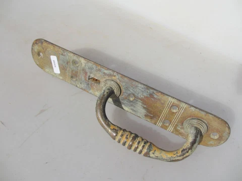 Antique Brass Door Handle Latch Lock Old Barn Gate Vintage Cover