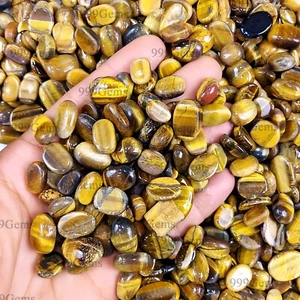 30 Pcs Bulk Natural Tiger Eye Loose Cabochon Wholesale Gemstone Lot 10-20mm - Picture 1 of 16