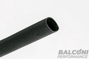 Funda de fibra de vidrio recubierta de resina protección térmica para cables cables mangueras negro - Imagen 1 de 3