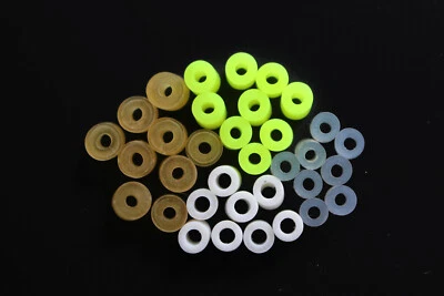 TIGOFLY 200 pcs 4 Colors Silicone Band Fishing Skirts Tool SpinnerBait Buzzbait Fittings