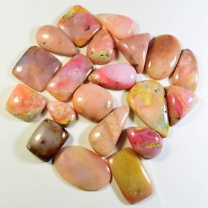 184.90Ct Lot Natural Peruvian Pink Opal Mixed Shape Cabochon Loose Gemstone