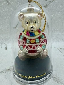 Unique Treasures Collection Blown Glass Bear Ornament Hand Crafted 5" H - Bild 1 von 8