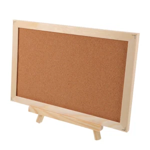 Wooden Frame Note Board Cork with Memo Wall Office Vision Notice - Picture 1 of 12