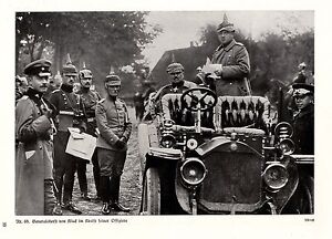 generał pułkownik Alexander von Kluck w kręgu jego oficerów * druk z 1915 roku