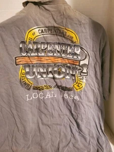 Carpenter Labor Union T Shirt Mens Gray  Size Large Chapter 1686 - Picture 1 of 2