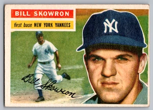 1956 TOPPS #61 BILL SKOWRON YANKEES WHITE BACK - Picture 1 of 3