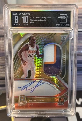 2020-21 Spectra Jalen Smith GOLD ASIA HYPER SP Rookie Auto Relic /8 PR ~ 8 BULLS - Image 1 of 2