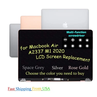 Replacement for MacBook A2337 Assembly LCD Screen Display 2020 Gray Silver Gold - Image 1 of 4