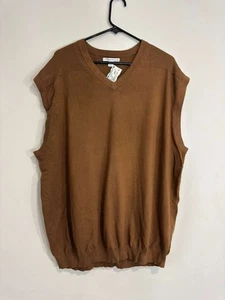 Cutter & Buck Men’s Chestnut Knit Sweater Vest Size 2XT – V-Neck Sleeveless - Picture 1 of 5