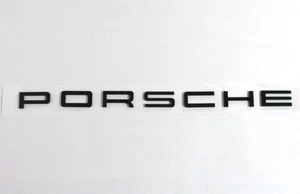 [Nuevo] Logo emblema trasero Porsche negro brillante - Imagen 1 de 7