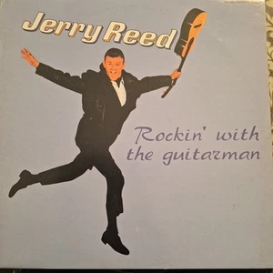 JERRY REED "ROCKIN' WITH THE GUITARMAN" VINYL LP 1990 DENMARK - Picture 1 of 4
