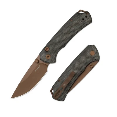 Kizer T1 BD EDC Folding Pocket Knife Nitro-V Blade Micarta Handle V3490.2BA2 - Image 1 of 4