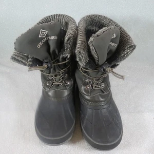 Kids Boys Girls Snow Boots Mid-Calf Waterproof Winter Warm Lined Boots - Picture 1 of 5