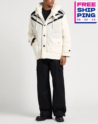 PVP €1400 EMPORIO ARMANI Chaqueta acolchada de terciopelo de plumón EU48 US38 M mezcla de lana tejida Foto 1 de 4