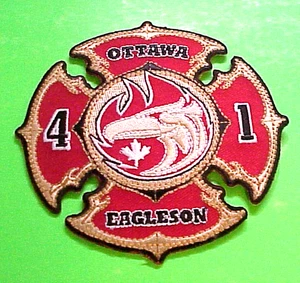OTTAWA CANADA EAGLESON STA. PARCHE DEPÓSITO BOMBEROS 41 4" ¡¡ENVÍO GRATUITO!!! - Imagen 1 de 1