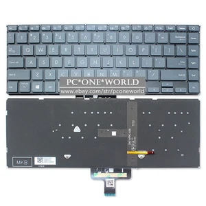 Neu für Asus ZenBook14 UX435 UX435EGL UX435E U4800EGL US Tastatur mit Hintergrundbeleuchtung schwarz - Bild 1 von 4