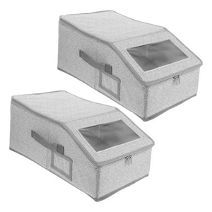  2pcs Stackable Hat Storage Box: Hat Organizer Case for Closet - Portable - Picture 1 of 12