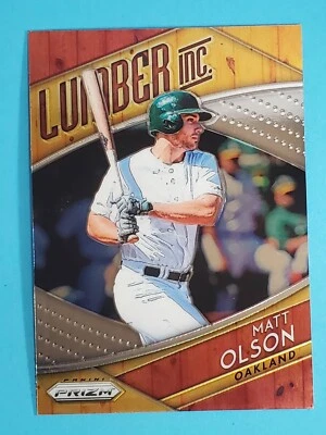 2019 Panini Prizm Lumber Inc Matt Olson Oakland Athletics A's #L18 - Image 1 of 2