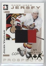 2004-05 ITG Heroes and Prospects Gold Fall Expo 1/1 Julien Vauclair #GUJ-38 2a8
